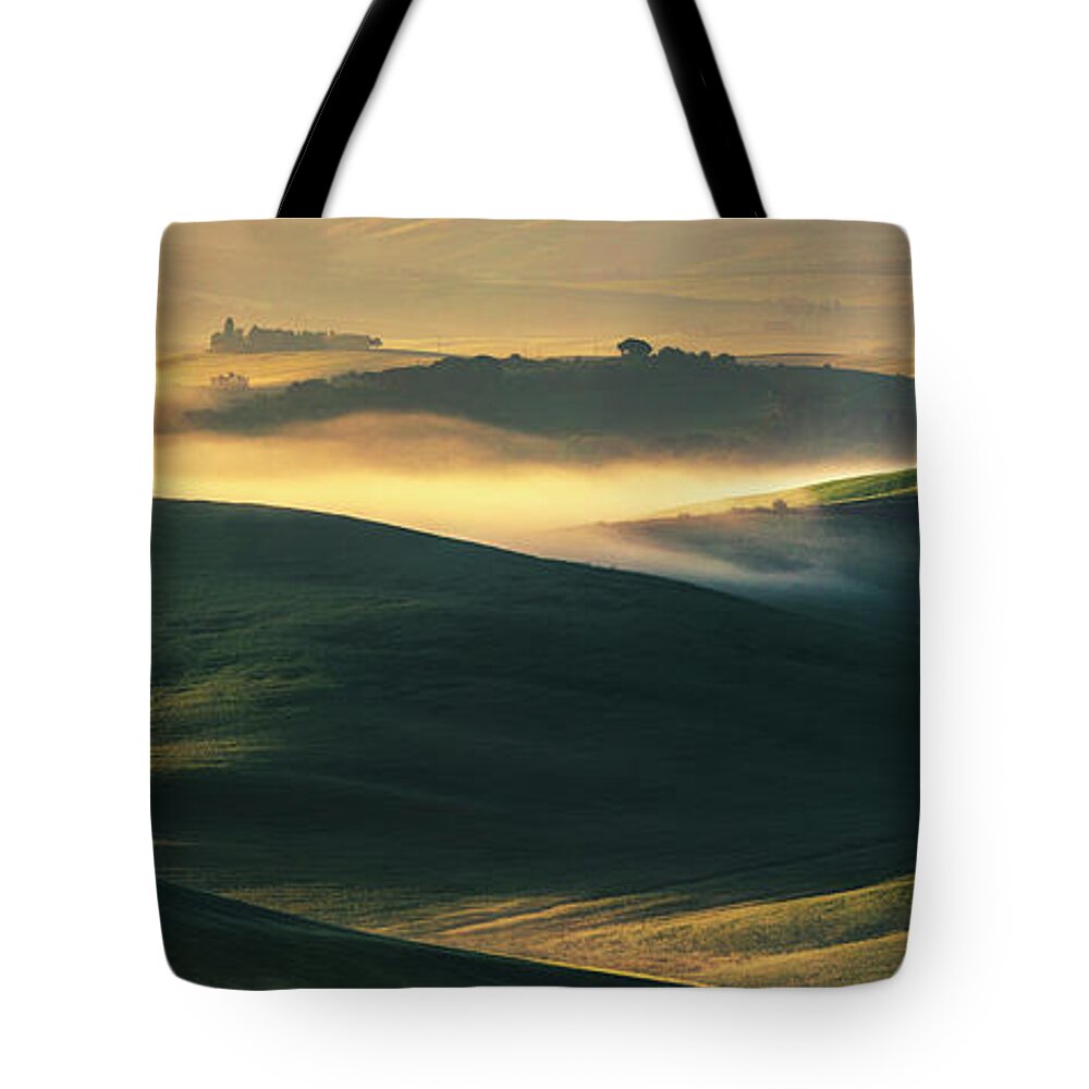 Italy Tote Bag featuring the photograph Hilly Tuscany Valley by Evgeni Dinev