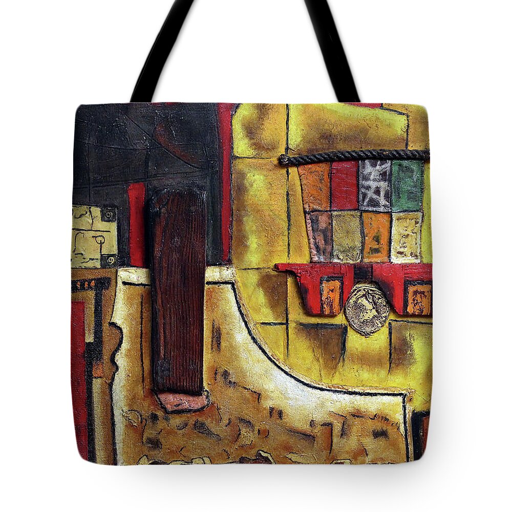  Tote Bag featuring the painting Hitching A Ride by Michael Nene