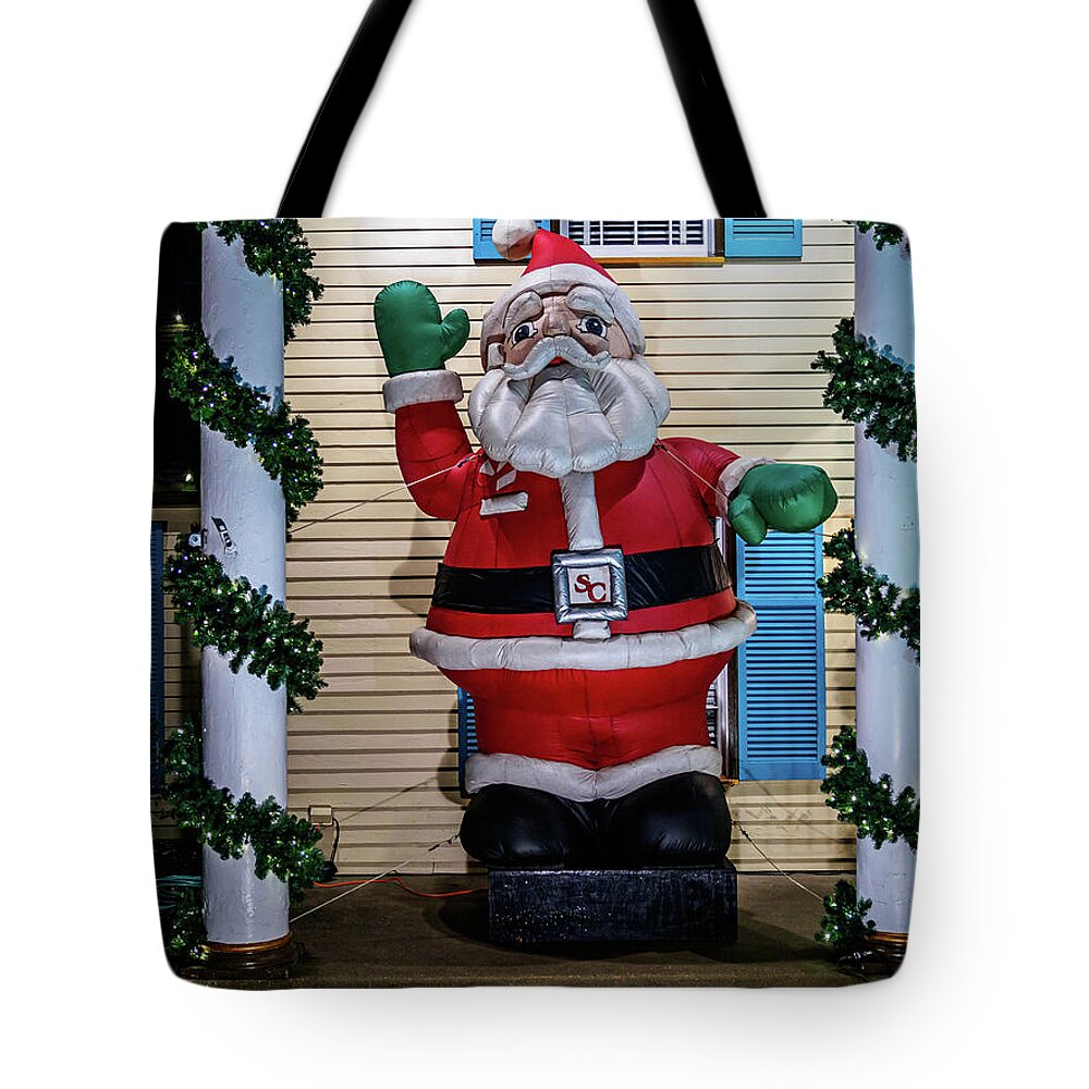 Cherry Hill Tote Bag featuring the photograph Ho Ho Santa Claus by Louis Dallara