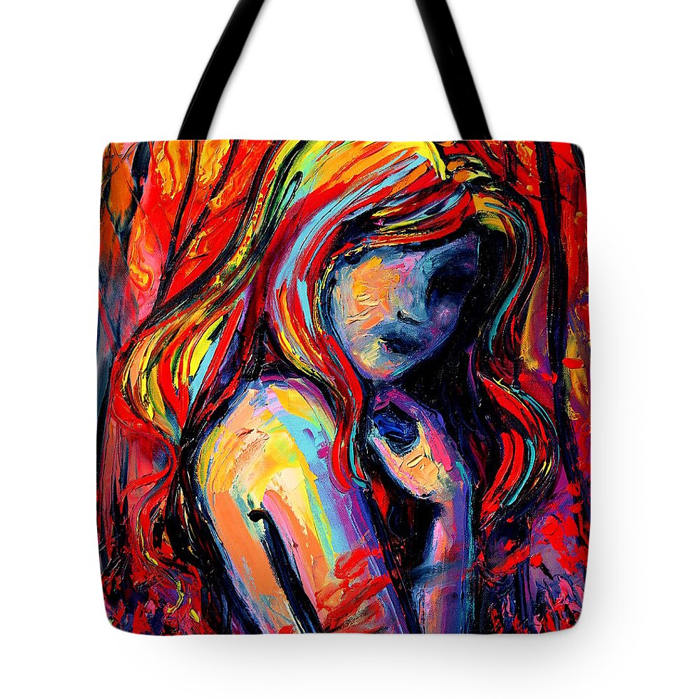 Femme Tote Bag featuring the painting Hollow by Aja Trier