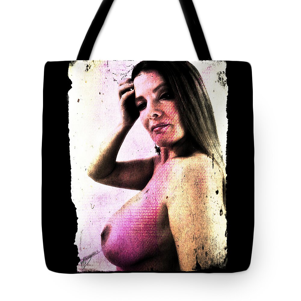 Nude Tote Bag featuring the digital art Holly 1 by Mark Baranowski