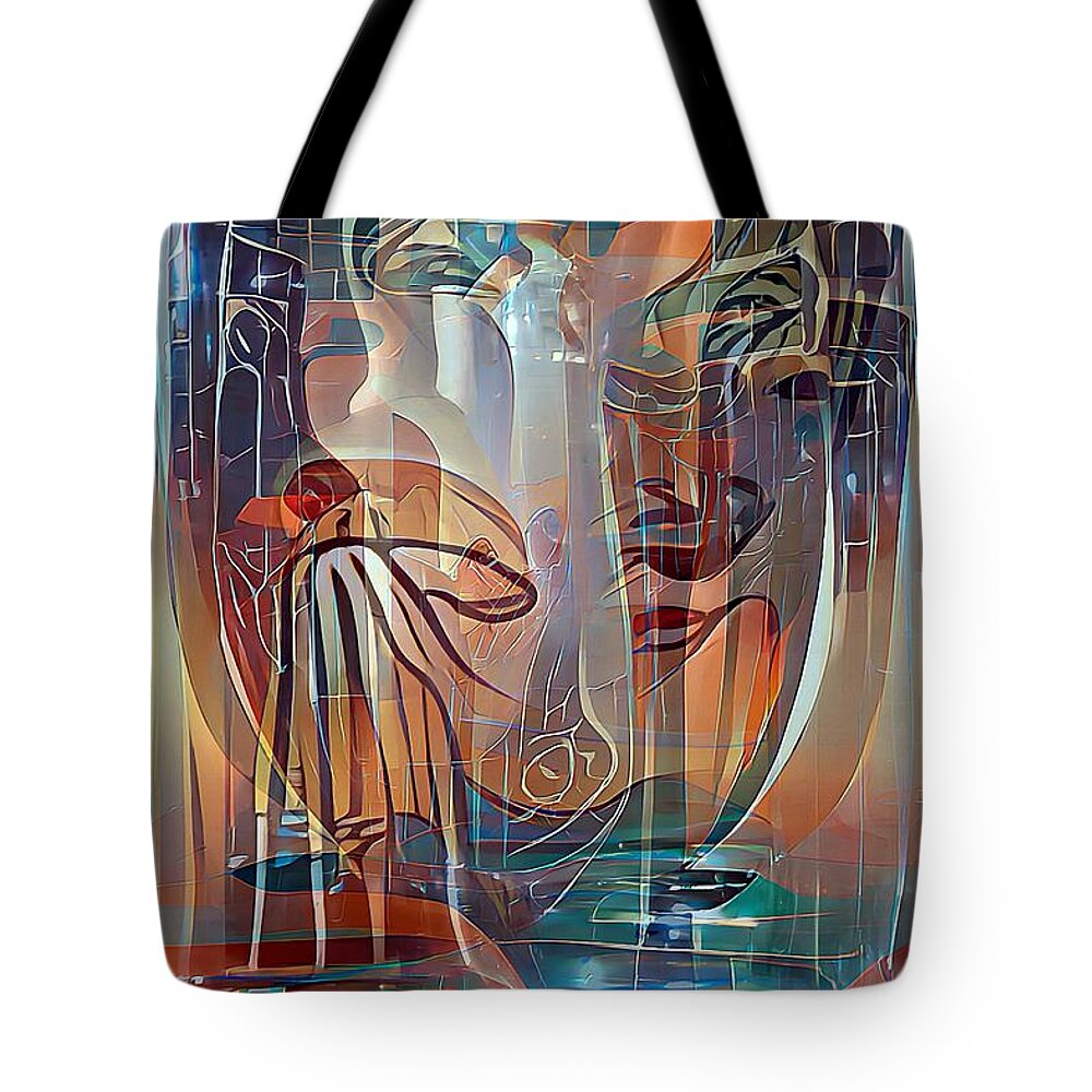 Cup Tote Bag featuring the digital art Holy Grail by David Manlove