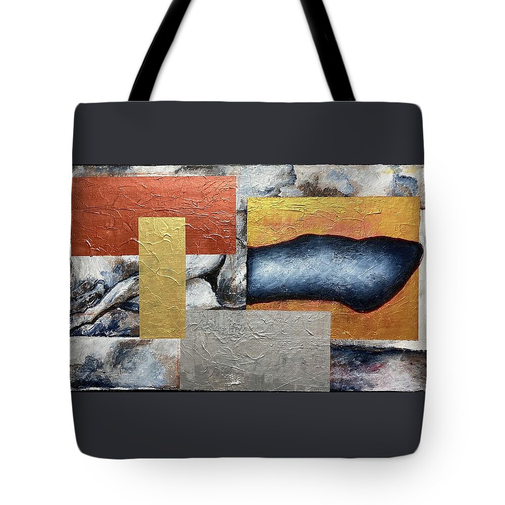 Surrealistic Tote Bag featuring the painting Homage to Matisse, Magritte, and Ernst by David Euler