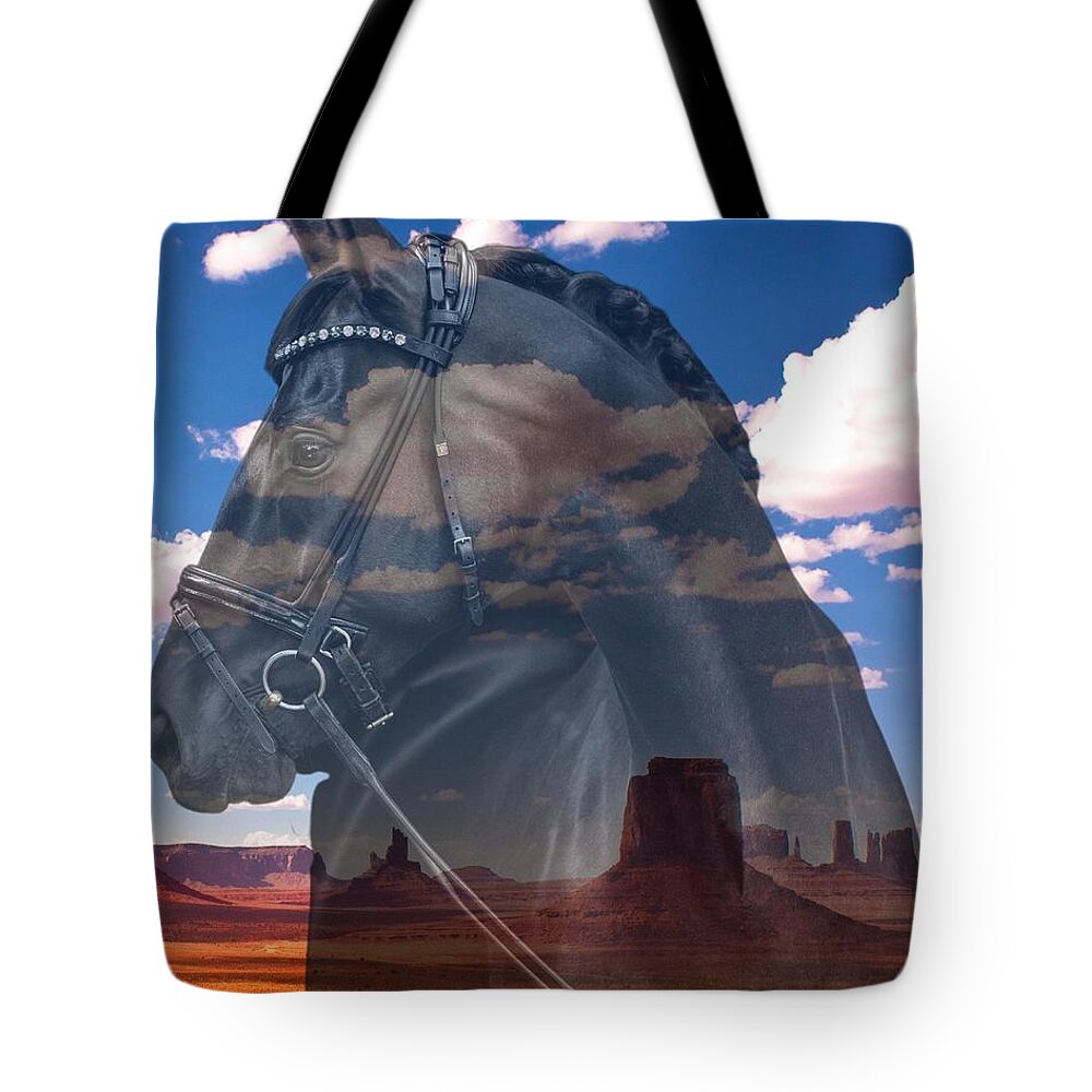 Home On The Range Tote Bag featuring the digital art Home on the range by Hank Gray