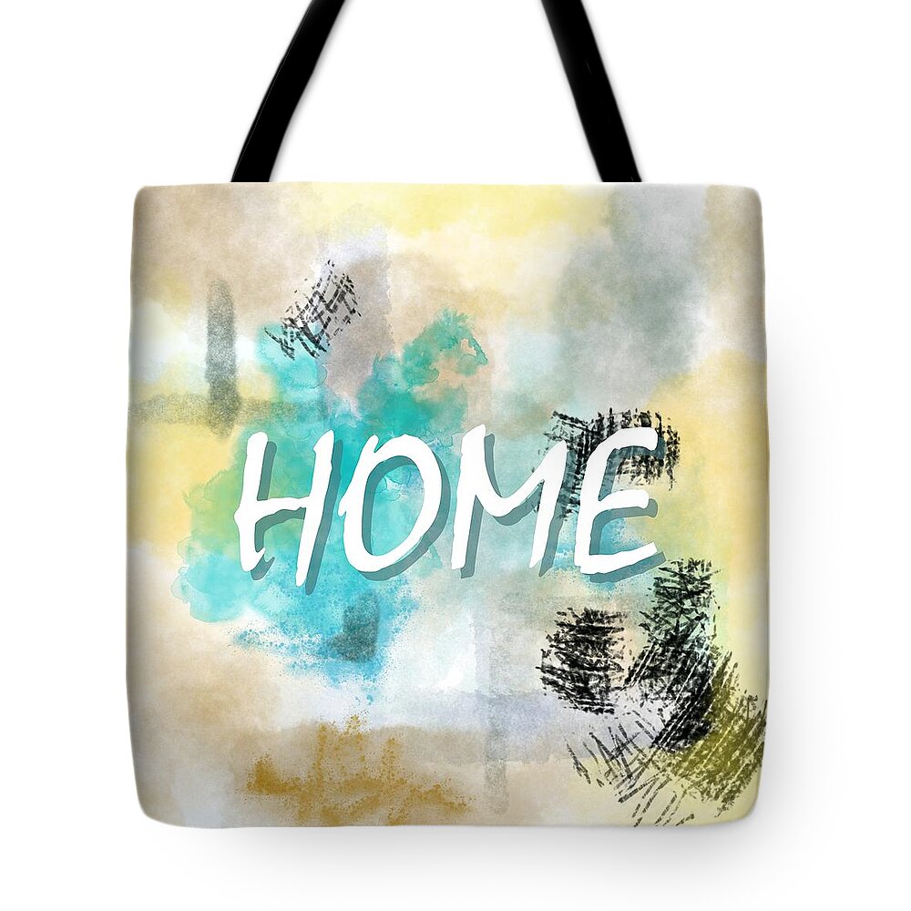Home Sweet Home Tote Bag featuring the digital art Home Sweet Home Abstract 68 by Lucie Dumas