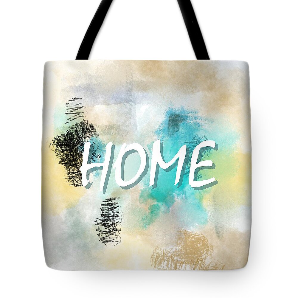Home Sweet Home Tote Bag featuring the digital art Home sweet home Abstract 70 by Lucie Dumas