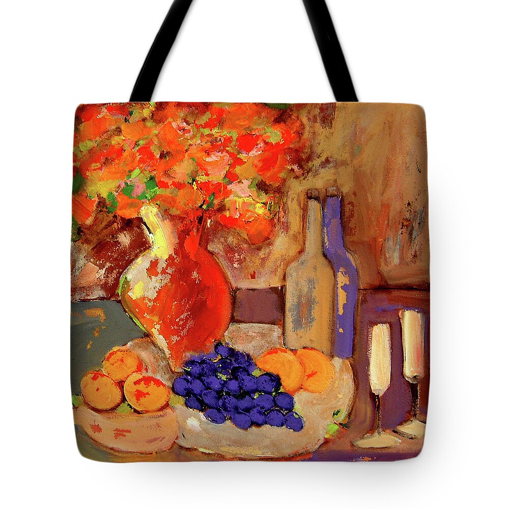 Still Life Tote Bag featuring the painting Homecoming by Jim Stallings