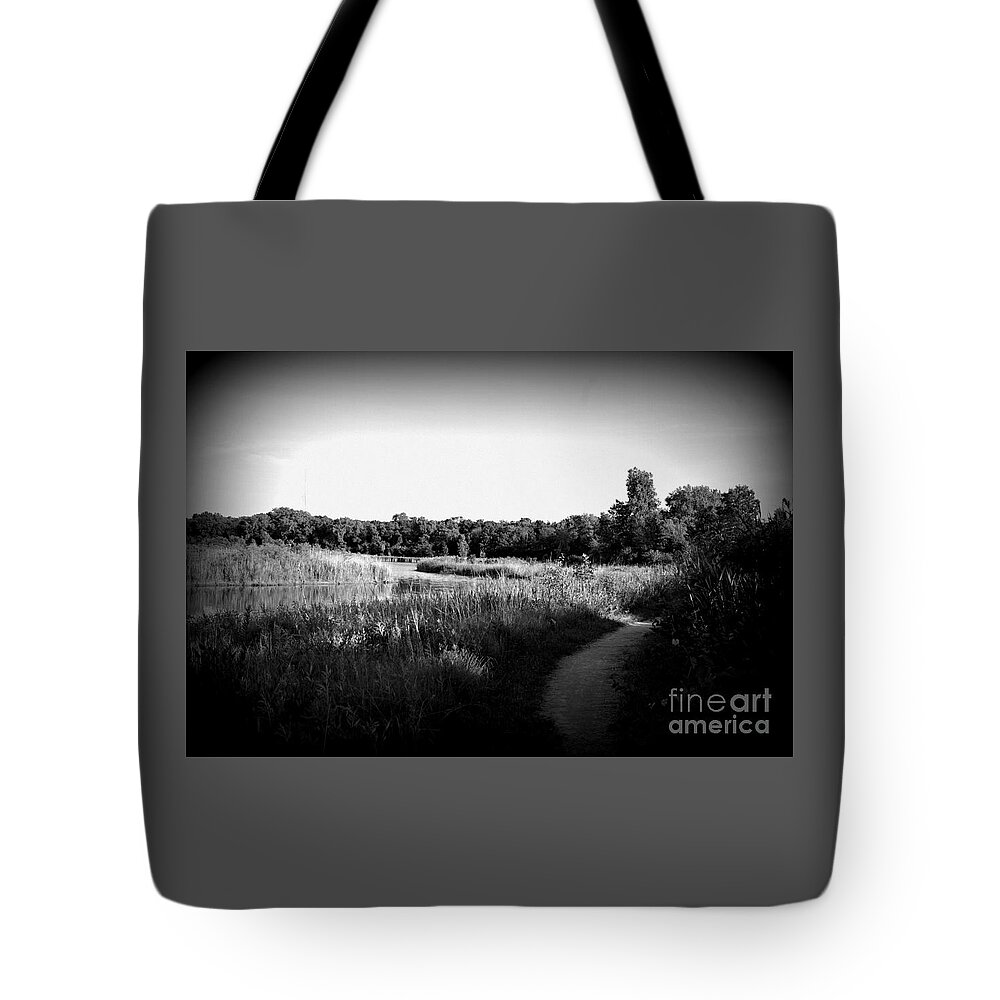 Nature Tote Bag featuring the photograph Homewood Izaak Walton Prairie Lake - Holga Effect by Frank J Casella