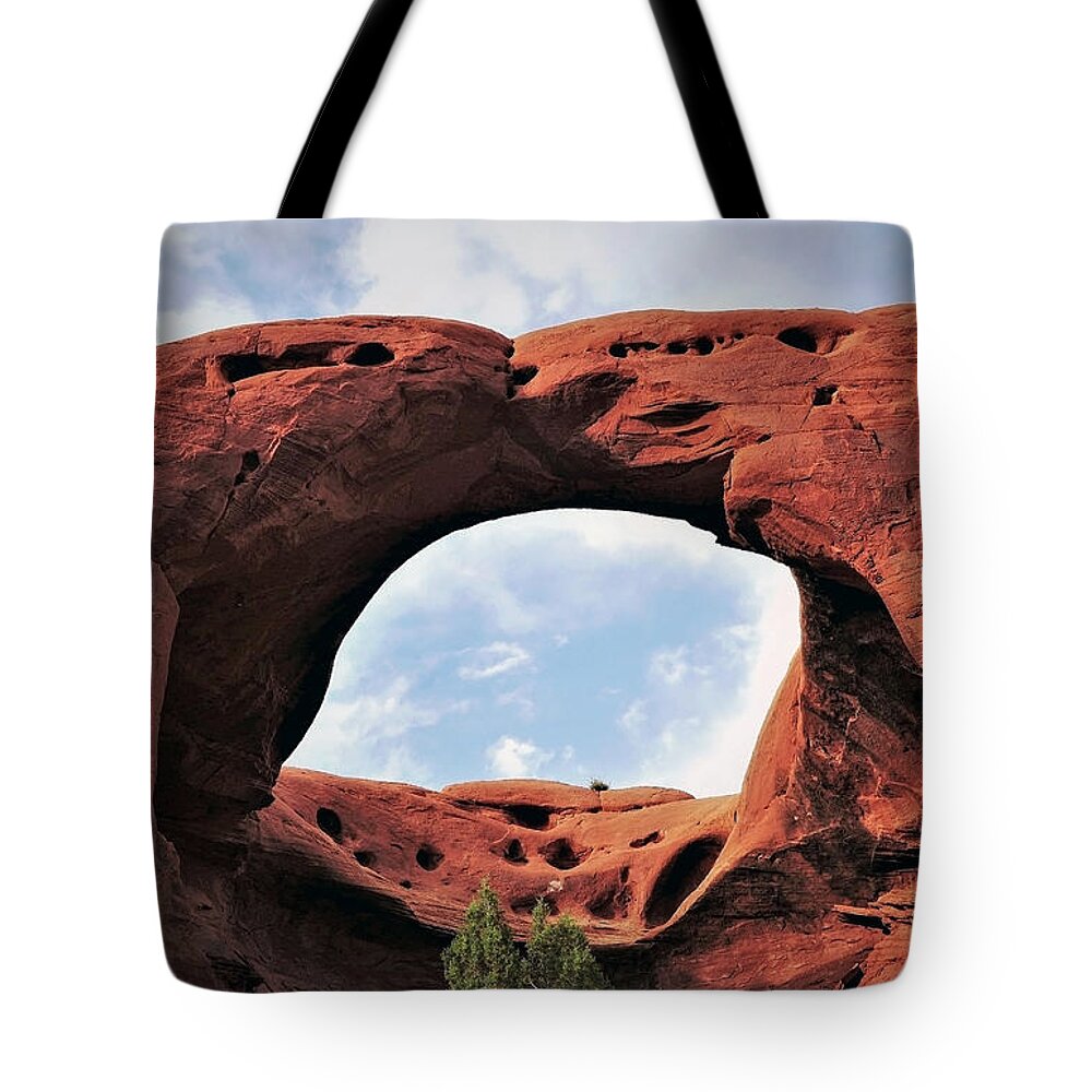 Mystery Valley Tote Bag featuring the photograph Honeymoon Arch in Mystery Valley by Sea Change Vibes