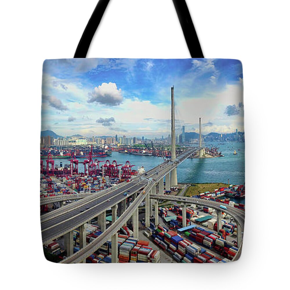 Hong Kong Tote Bag featuring the photograph Hong Kong Bay by Bradley Morris