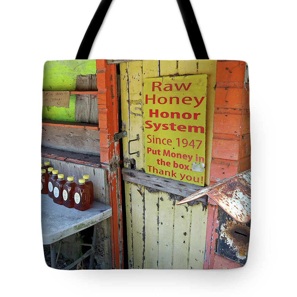 Florida Tote Bag featuring the photograph Honor System by M Kathleen Warren