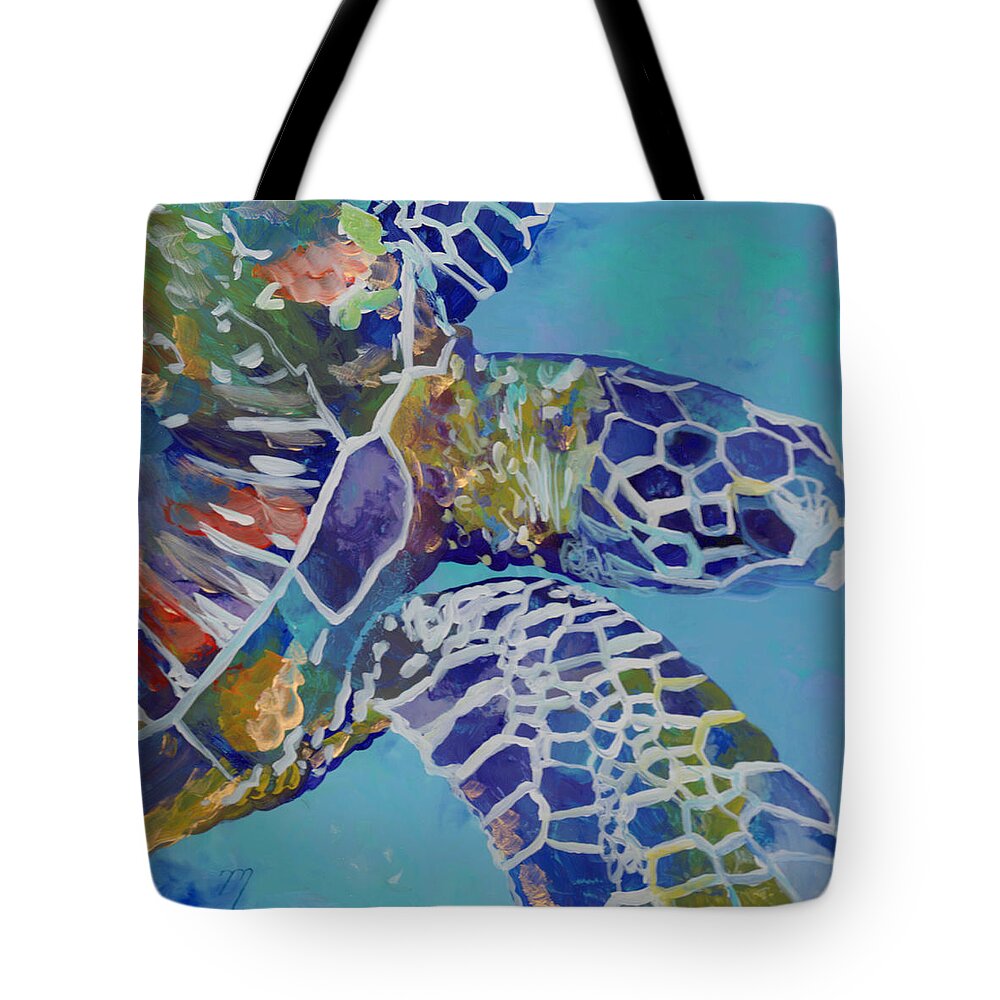 Honu Tote Bag featuring the painting Honu by Marionette Taboniar