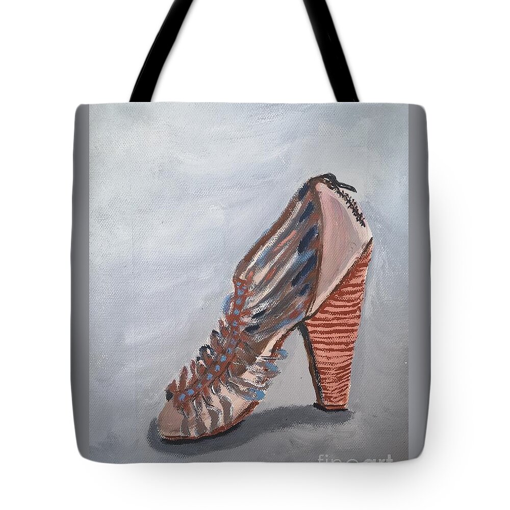 Heels Tote Bag featuring the painting Hootchie Mama by Jennylynd James