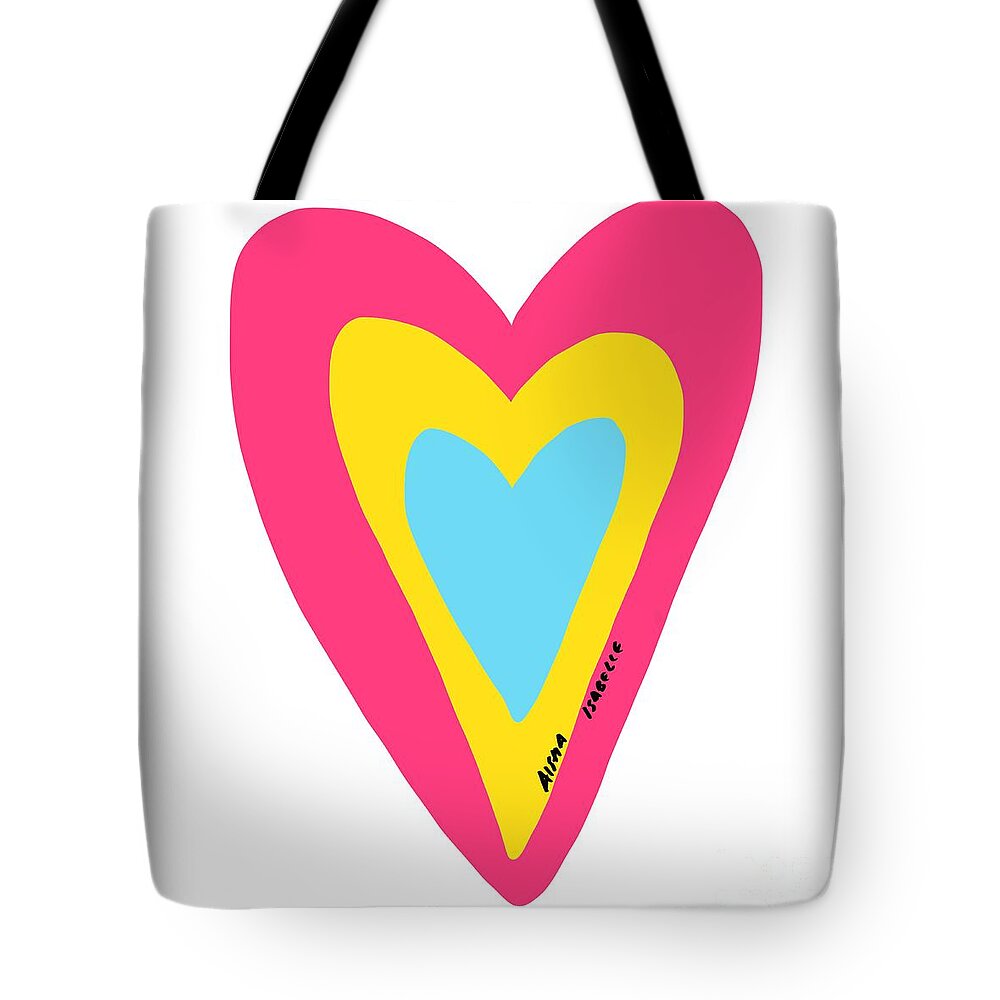 Heart Tote Bag featuring the digital art Hope Filled Heart I by Aisha Isabelle