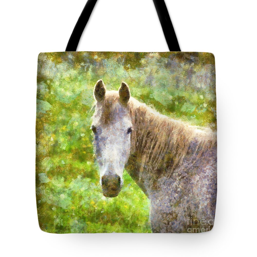 Horse Tote Bag featuring the painting Horse by Alexa Szlavics