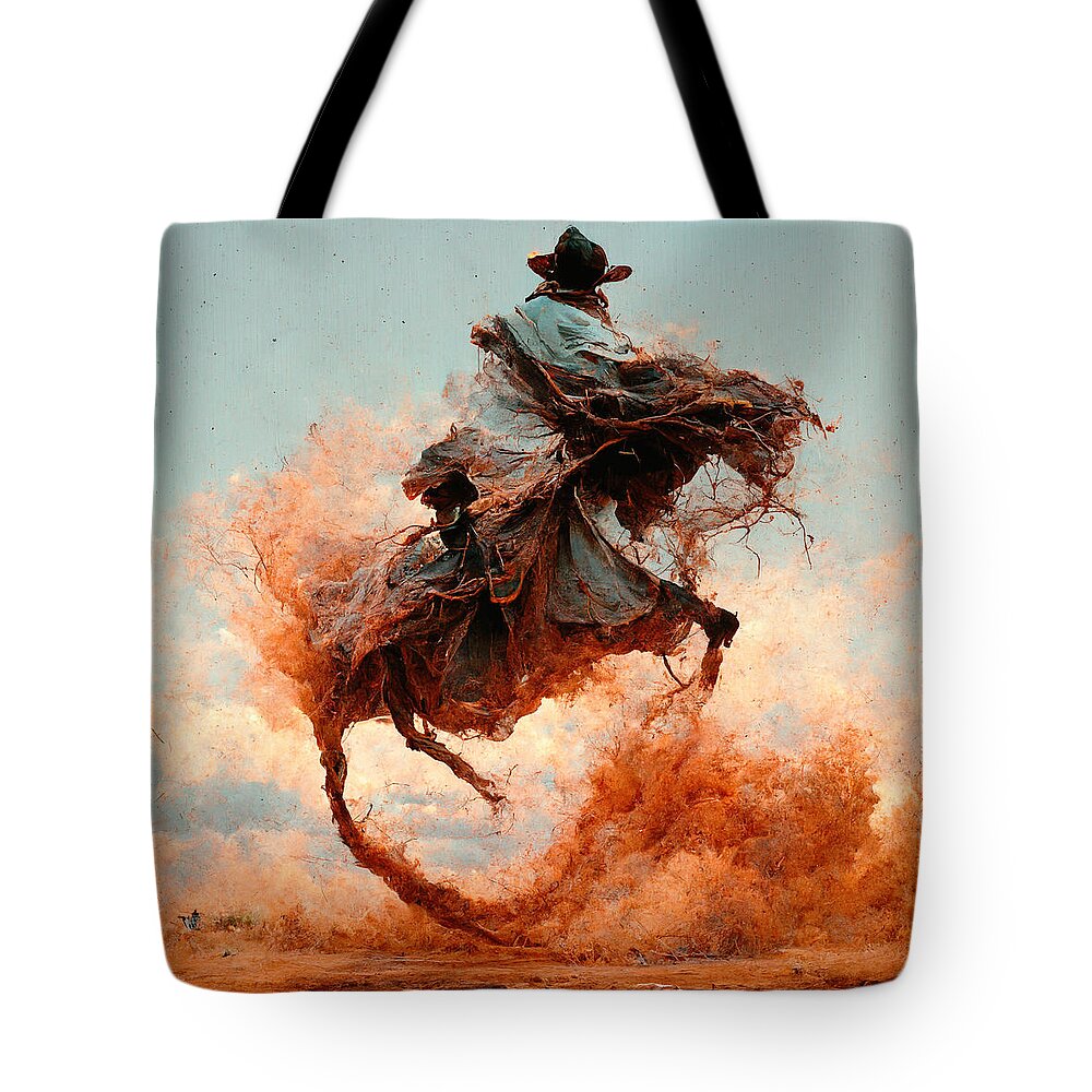 Horse Tote Bag featuring the digital art Horses #11 by Craig Boehman