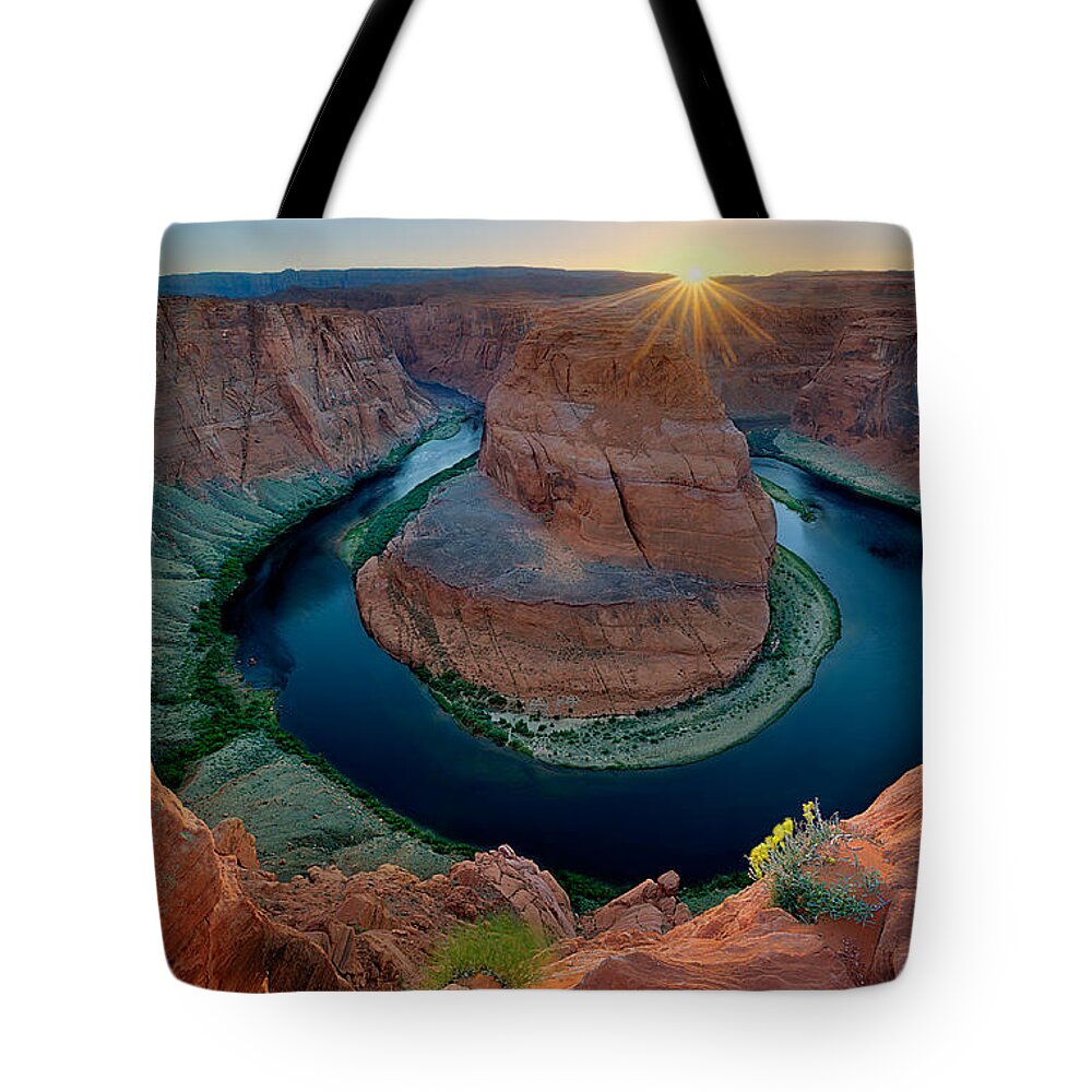 Horseshoe Bend Tote Bag featuring the photograph Horseshoe Bend by Peter Boehringer