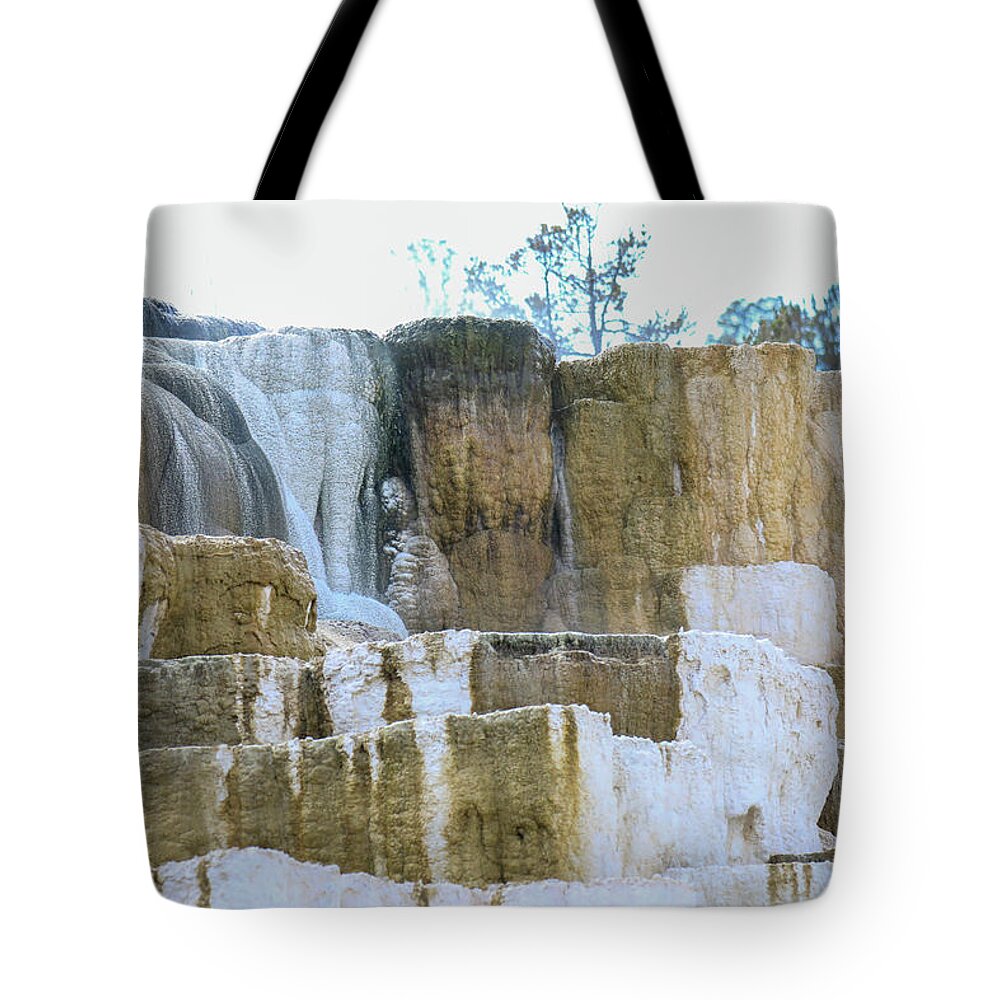 Yellowstone Tote Bag featuring the photograph Hot springs beauty by Jeff Swan
