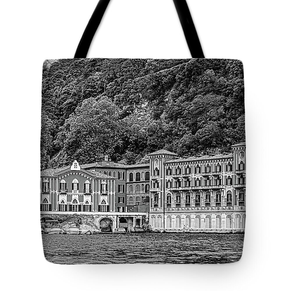 Lake Como Tote Bag featuring the photograph Queen's Pavilion of Hotel Villa d'Este Lake Como by Douglas Wielfaert