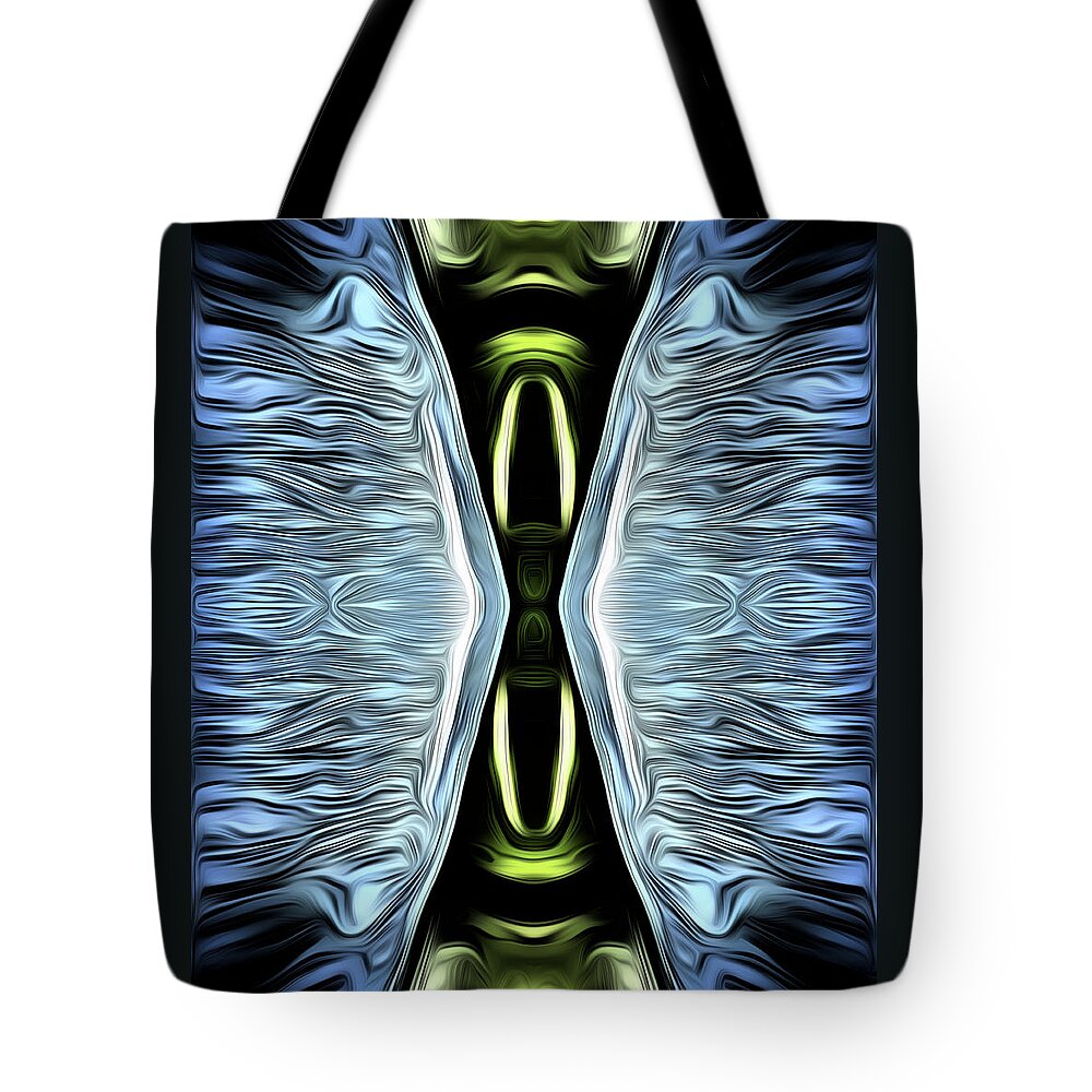 Abstract Art Tote Bag featuring the digital art Hourglass Abstract by Ronald Mills