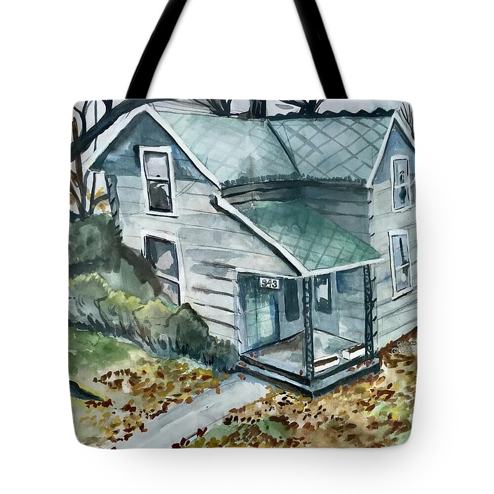 House Tote Bag featuring the painting House in Mishawaka by Rollin Kocsis