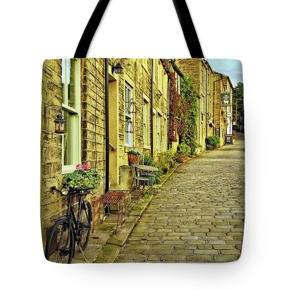 Howarth Tote Bag featuring the photograph Howarth, West Yorkshire. by David Birchall