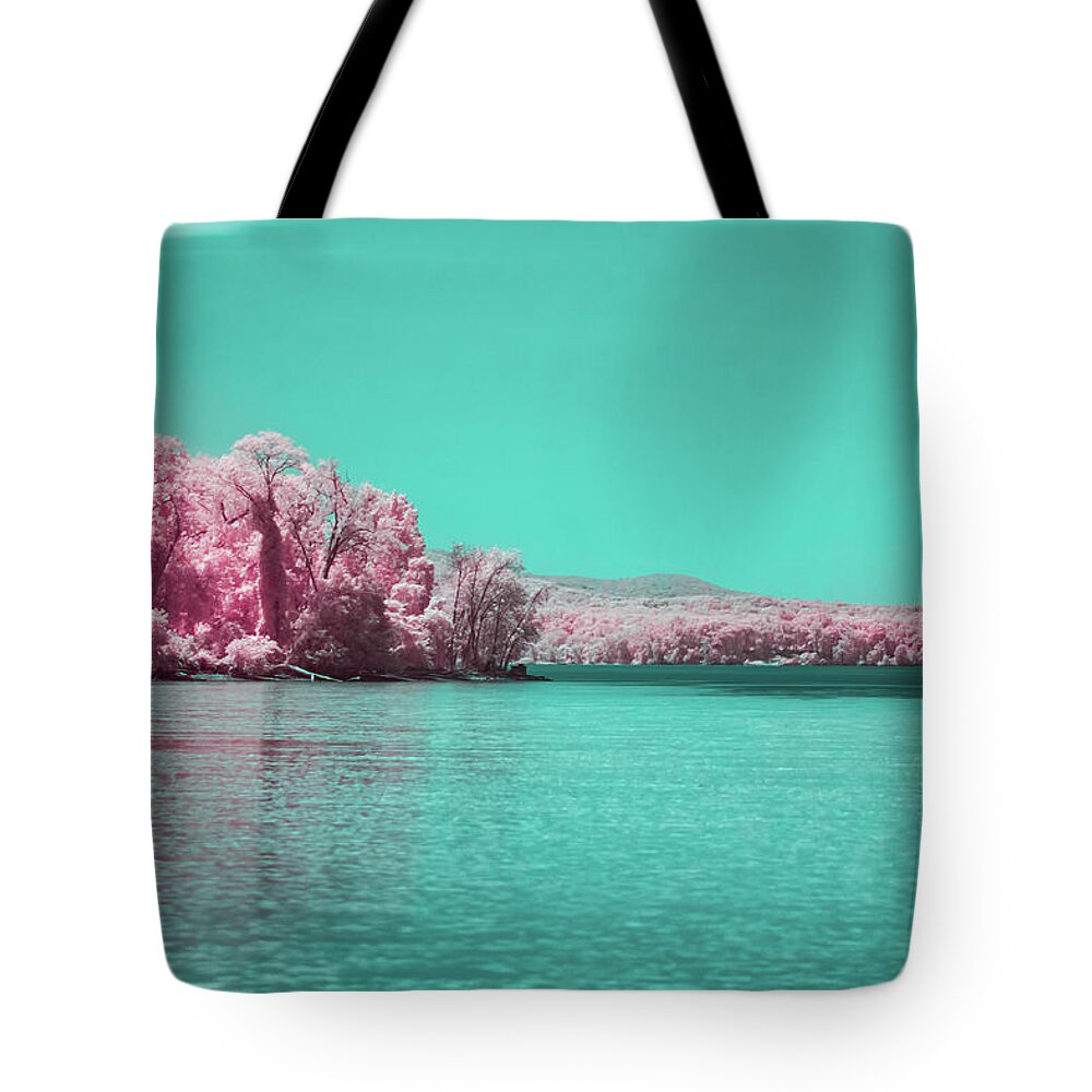 Infrared Tote Bag featuring the photograph Hudson Valley in Brilliant Infrared by Auden Johnson