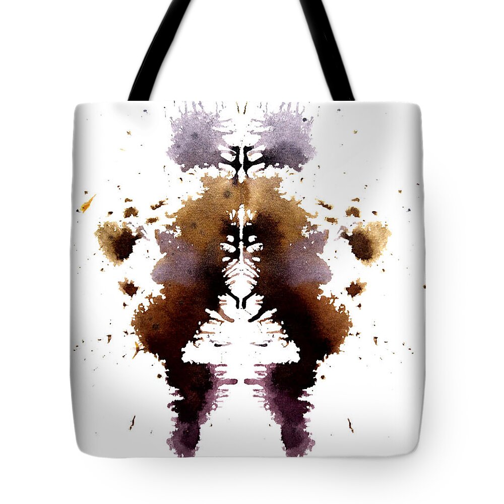 Abstract Tote Bag featuring the painting Human and Higher Self by Stephenie Zagorski
