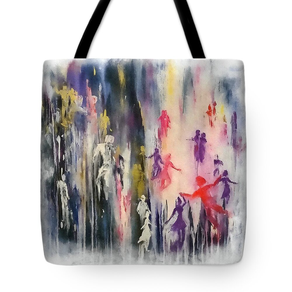 Humanity Tote Bag featuring the photograph Humanity on the Verge by Andrea Kollo