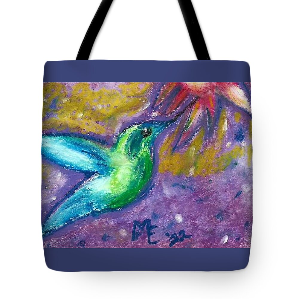 Hummingbird Tote Bag featuring the painting Hummingbird by Monica Resinger
