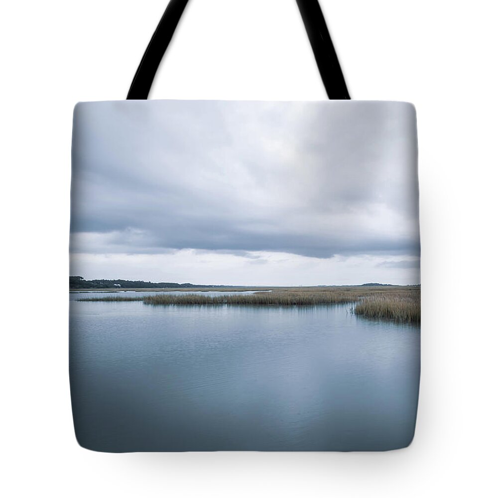 Huntington Beach State Park Tote Bag featuring the photograph Saltwater Marsh by Cindy Robinson