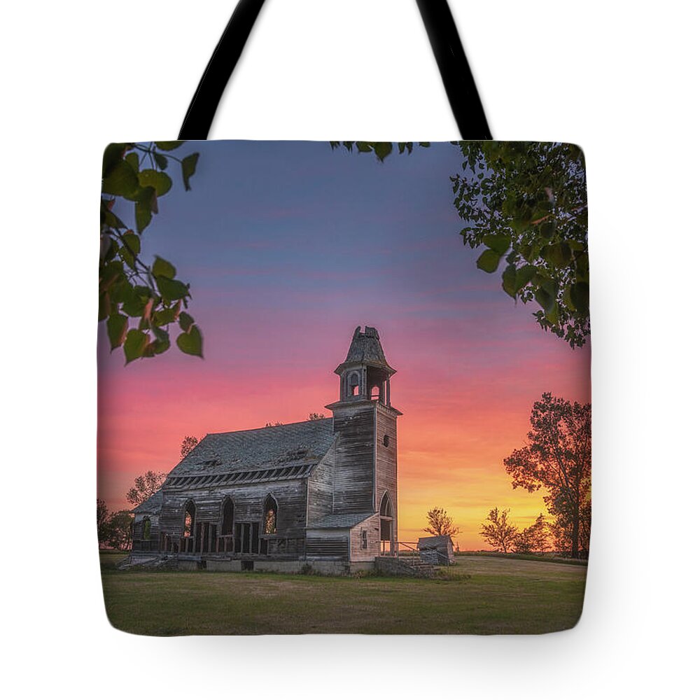 Church Tote Bag featuring the photograph Hurricane Lake Sunrise by Darren White
