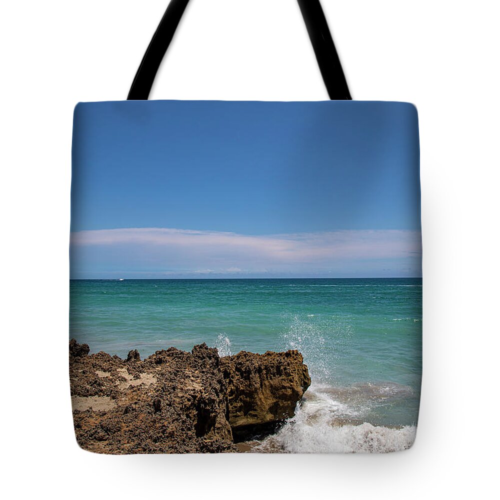 Beach Tote Bag featuring the photograph Hutchinson Island, Florida by Dart Humeston