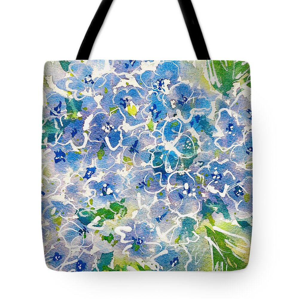 Hydrangeas Tote Bag featuring the painting Hydrangeas by Kellie Chasse