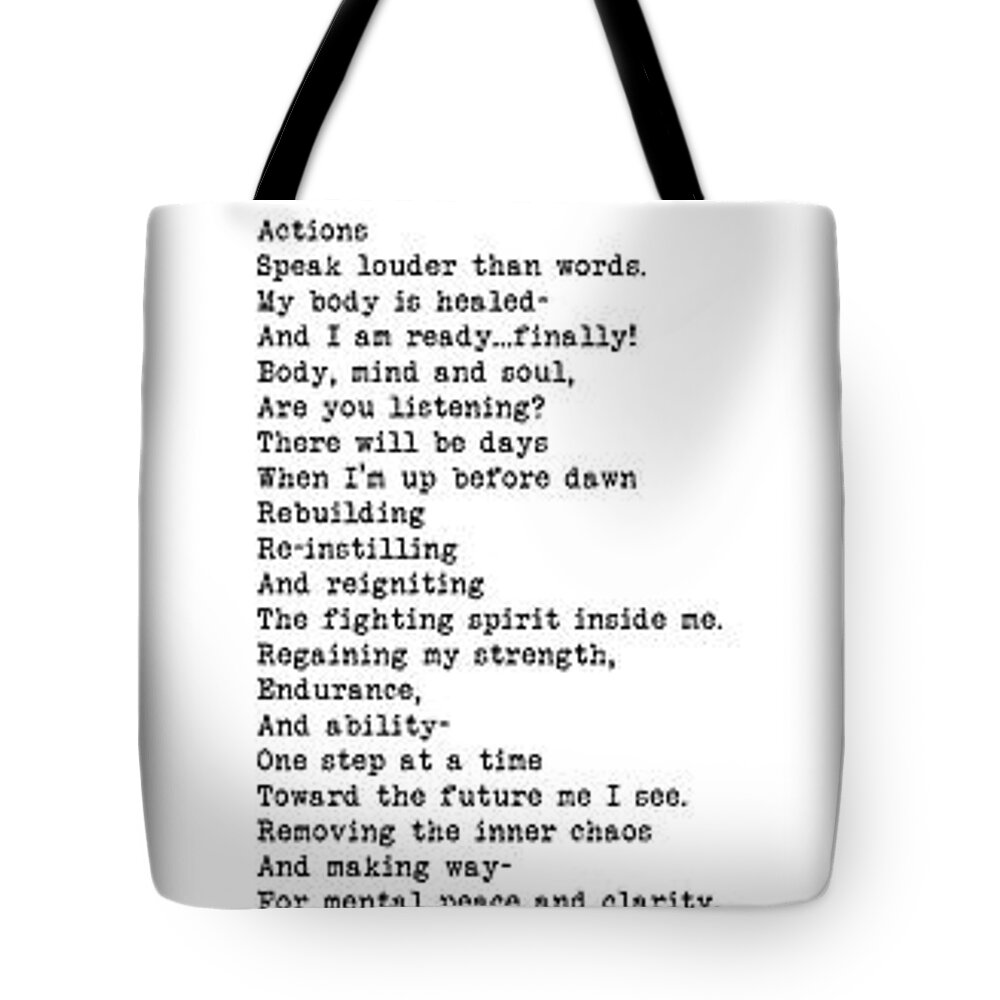 I Am Becoming Tote Bag featuring the digital art I Am Becoming - Poem without design by Tanielle Childers
