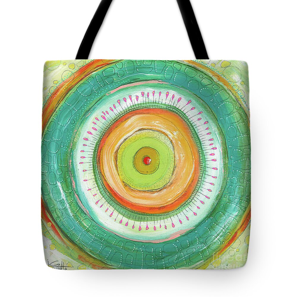 Courageous Tote Bag featuring the painting I Am Courageous by Tanielle Childers
