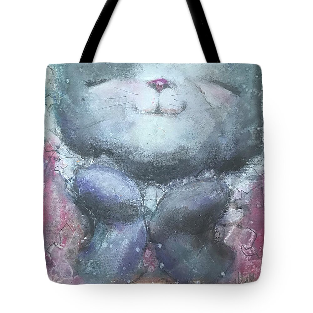 Cat Tote Bag featuring the mixed media I Am Fabulous by Eleatta Diver