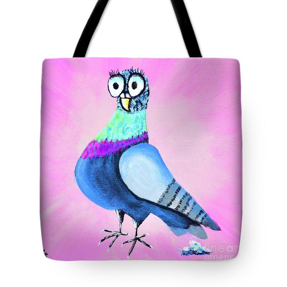 Bird Tote Bag featuring the painting I Didn't Do It by Mary Scott
