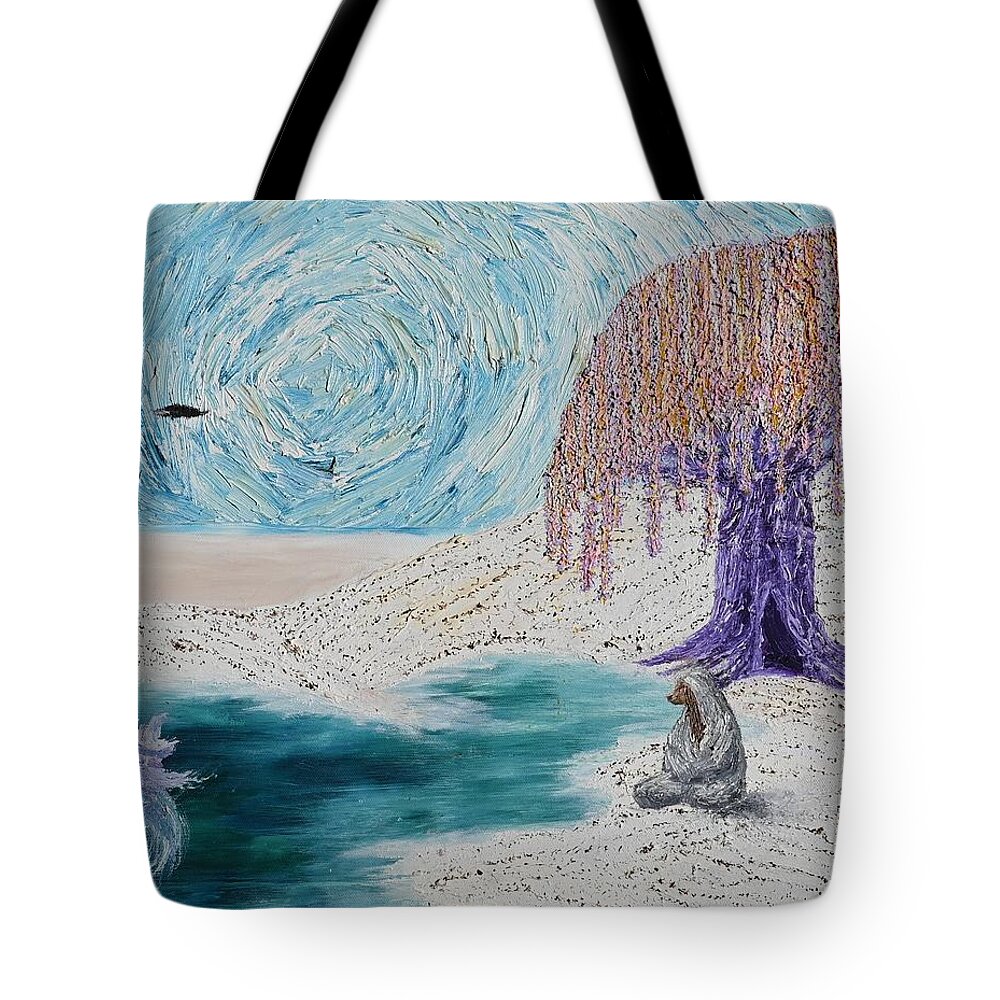 Christina Knight Tote Bag featuring the painting I Just Wanna Go Home by Christina Knight