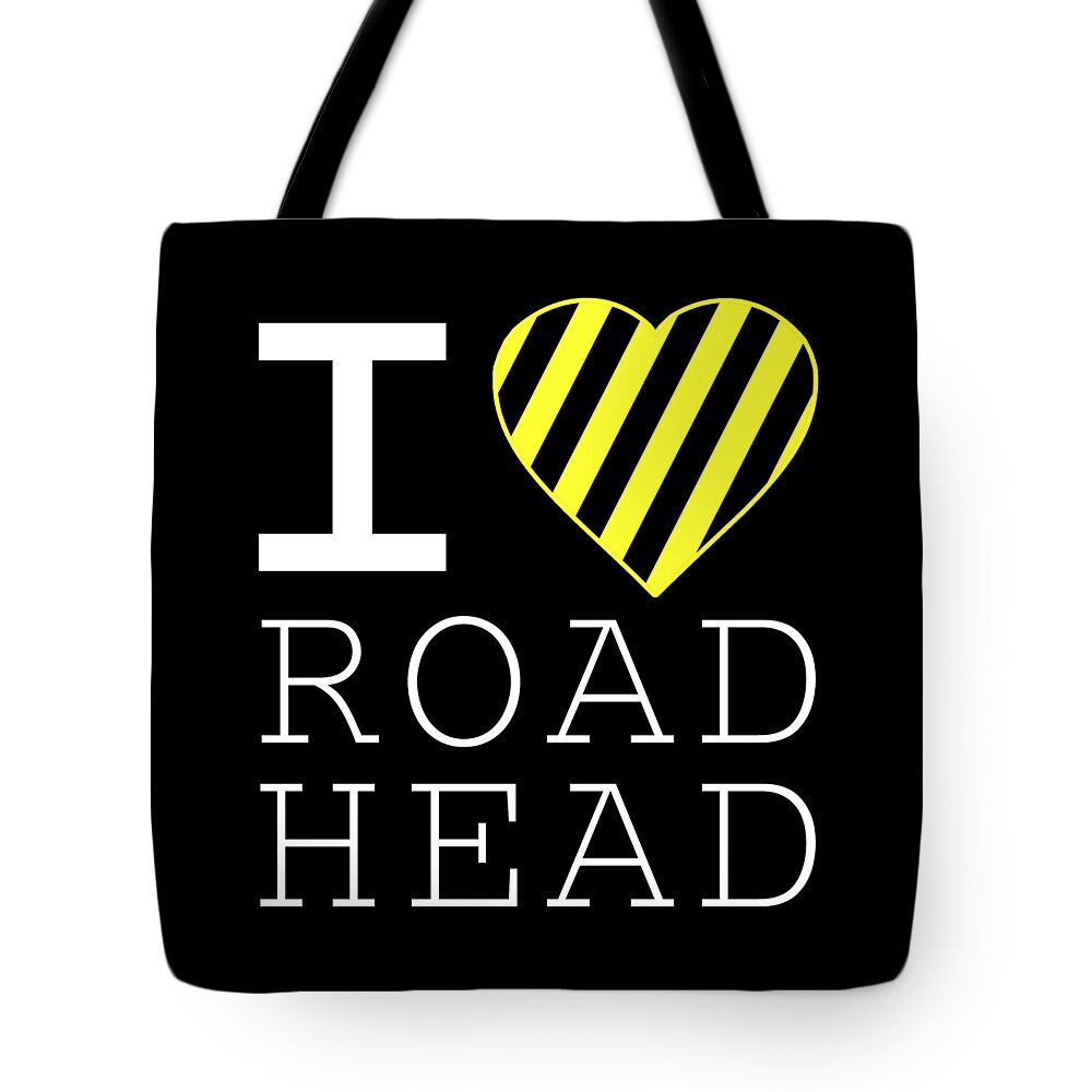 Retro Tote Bag featuring the digital art I Love Road Head Gag Funny Sarcastic by Flippin Sweet Gear
