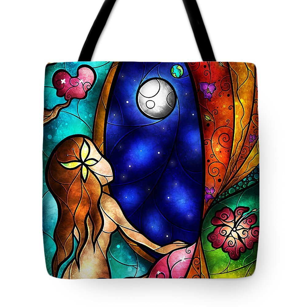 Dream Tote Bag featuring the digital art I Miss You by Mandie Manzano