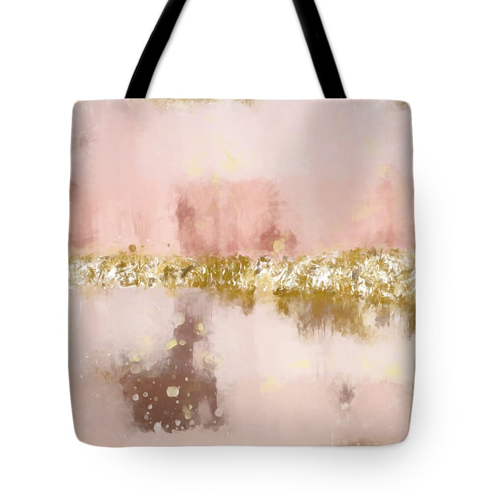 Pink Tote Bag featuring the digital art I Must Be Dreaming by Alison Frank
