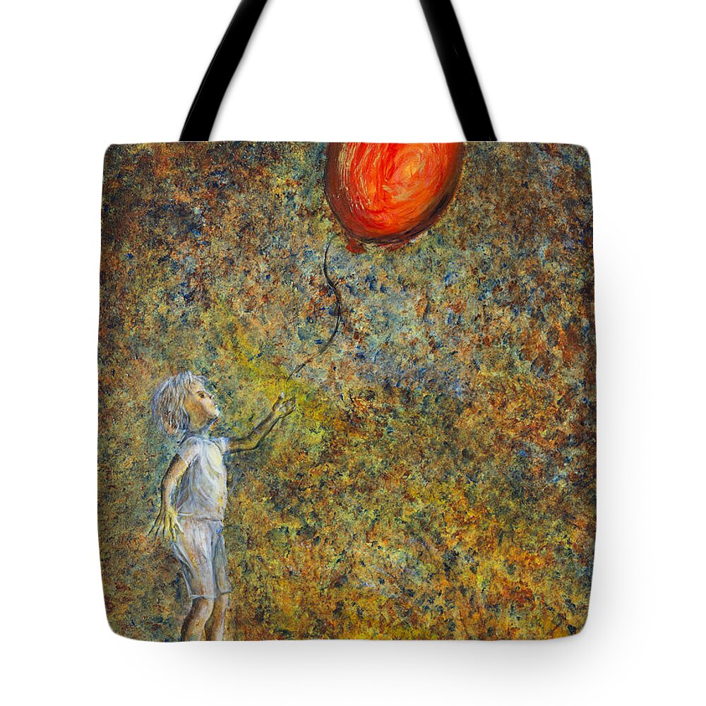 Child Tote Bag featuring the painting I Started A Joke pt I by Nik Helbig