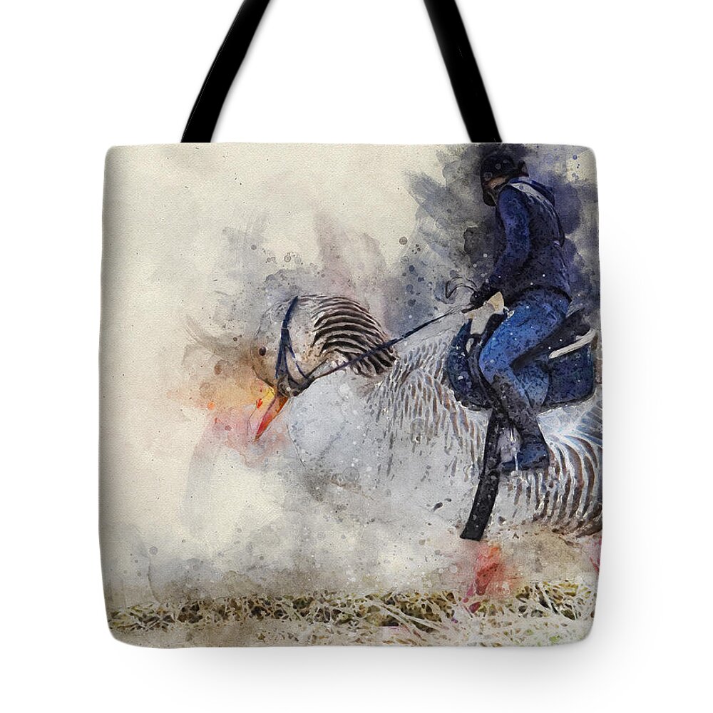 Art Tote Bag featuring the digital art I think my goose is lame by Geir Rosset