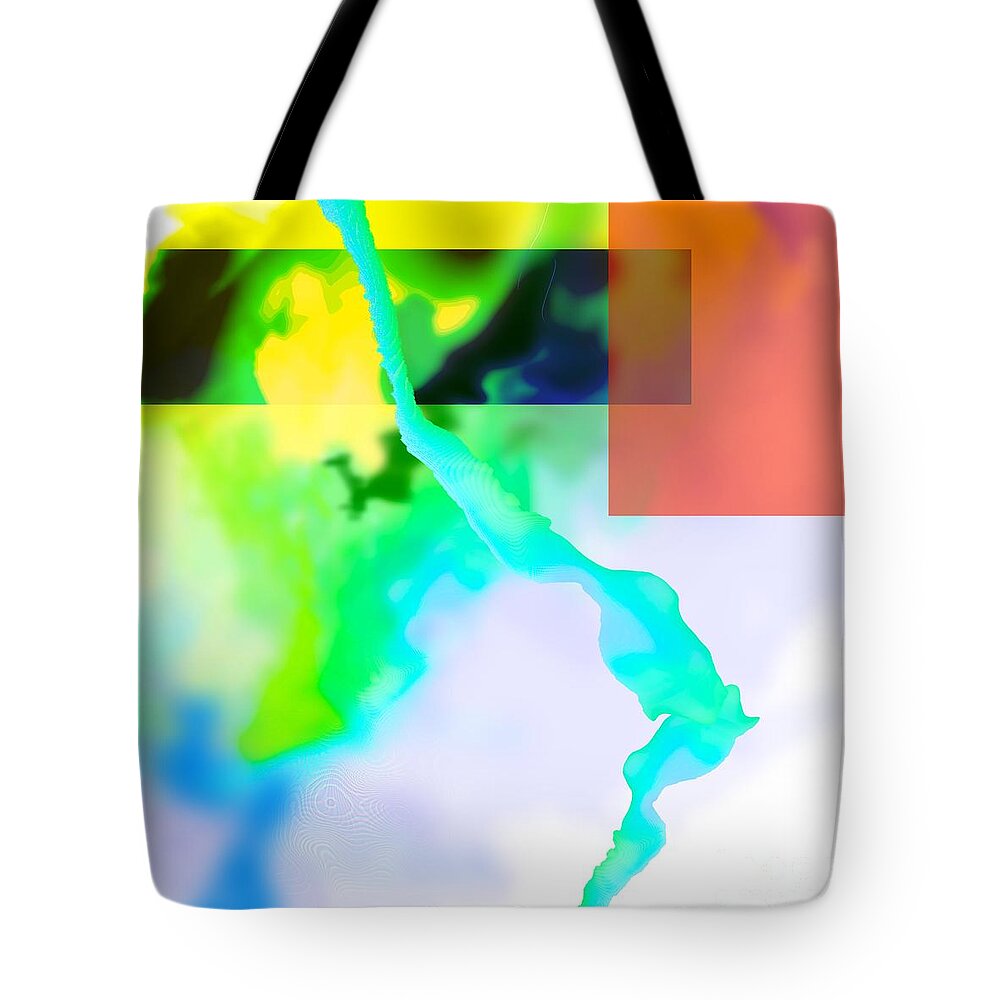 Abstract Art Tote Bag featuring the digital art i wilI ask what type of animal are you by Jeremiah Ray