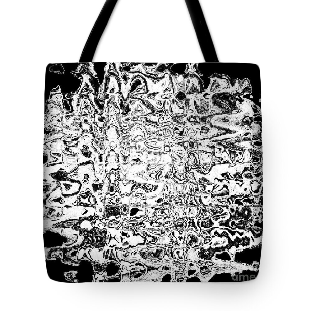 Abstract Tote Bag featuring the mixed media Ice Blocks Abstract by Sharon Williams Eng