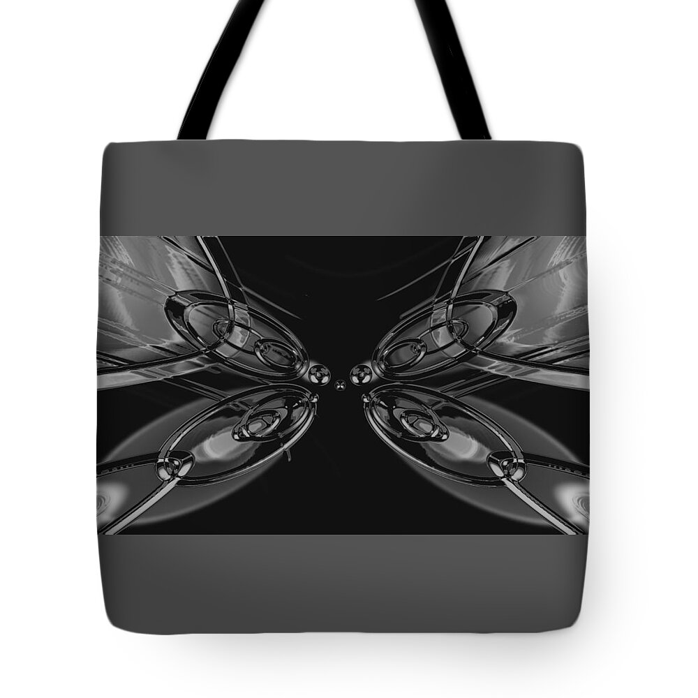 The Entranceway Tote Bag featuring the digital art Ice Galaxy by Ronald Mills