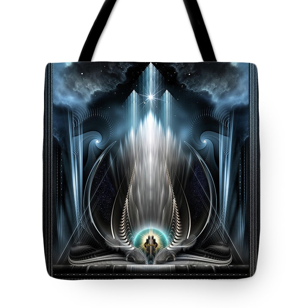 Fractal Tote Bag featuring the digital art Ice Vision Of The Imperial View by Rolando Burbon