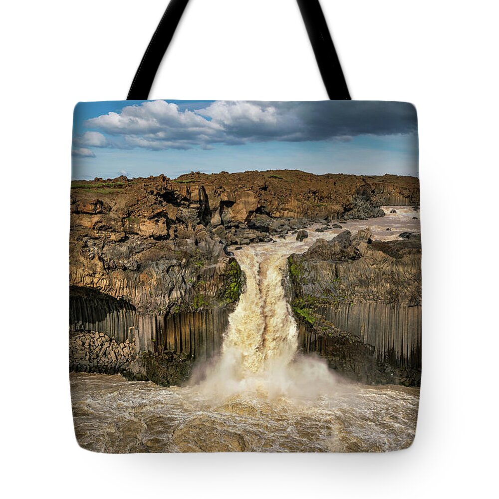 Aldeyjarfoss Tote Bag featuring the photograph Iceland - Aldeyjarfoss waterfall by Olivier Parent