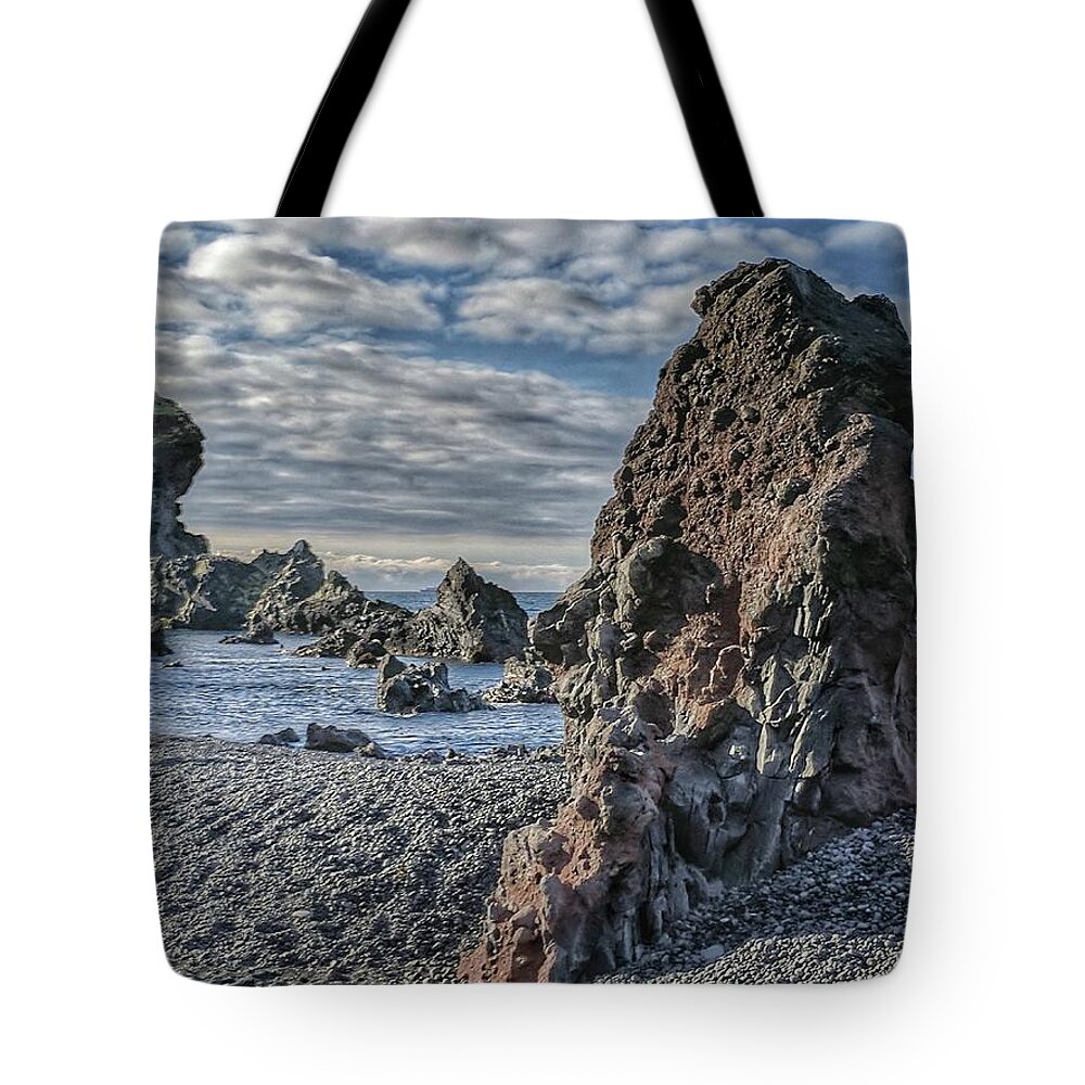 Iceland Tote Bag featuring the photograph Iceland beach by Yvonne Jasinski